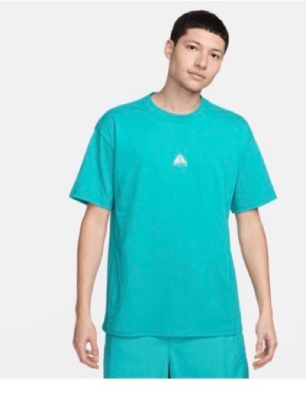 Nike ACG Men's Teal Short Sleeve Crew Tee with Chest Logo